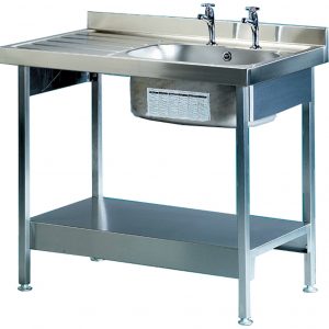 Burgundy Catering Sink 600mm Wide and Stand-0