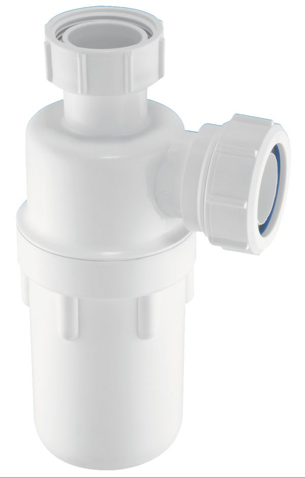 Sicily 550 1 ¼" BSP white plastic bottle trap-0