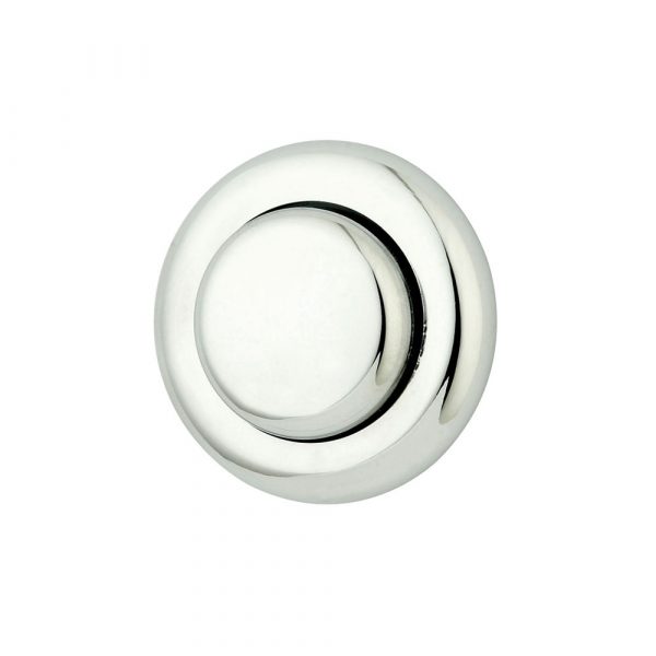 Single flush pneumatic push button Chrome plated plastic (solid wall)-0