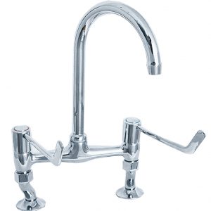 Eden cranked bridge mixer tap for Corsica-0