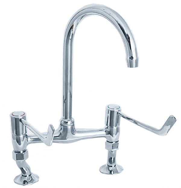 Eden cranked bridge mixer tap for Corsica-0