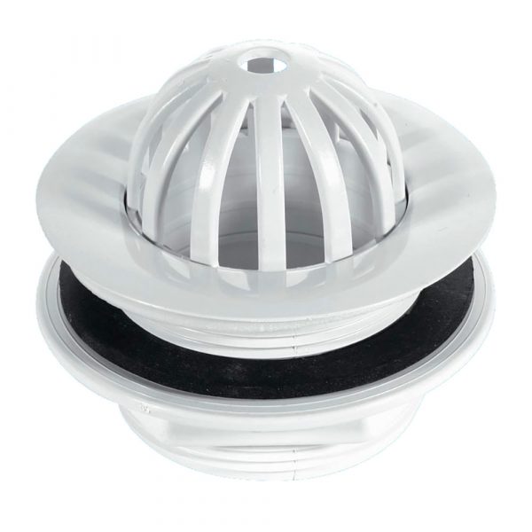 White plastic 2" BSP removable dome waste-0