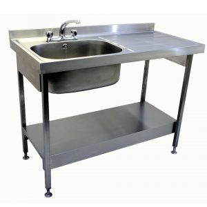 Burgundy Catering Sink 600mm Wide and Stand-0