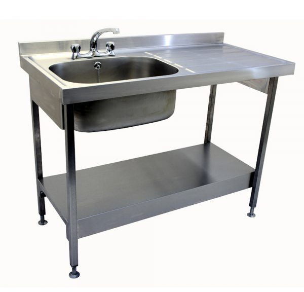 Burgundy Catering Sink 600mm Wide and Stand-0