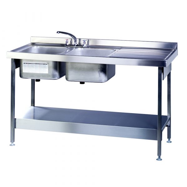 Burgundy Catering Sink 600mm Wide and Stand-0