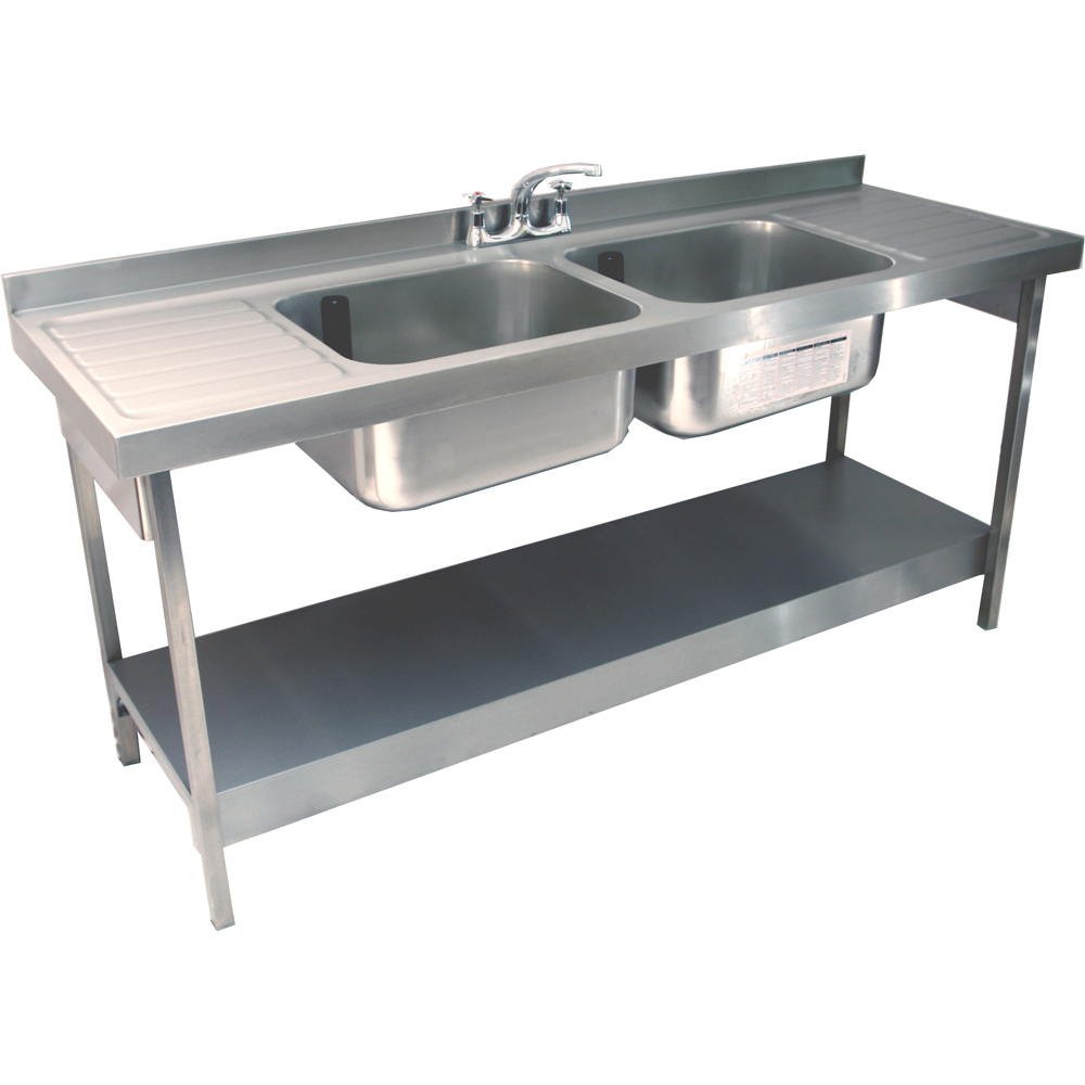 Burgundy Catering Sink 600mm Wide and Stand-0