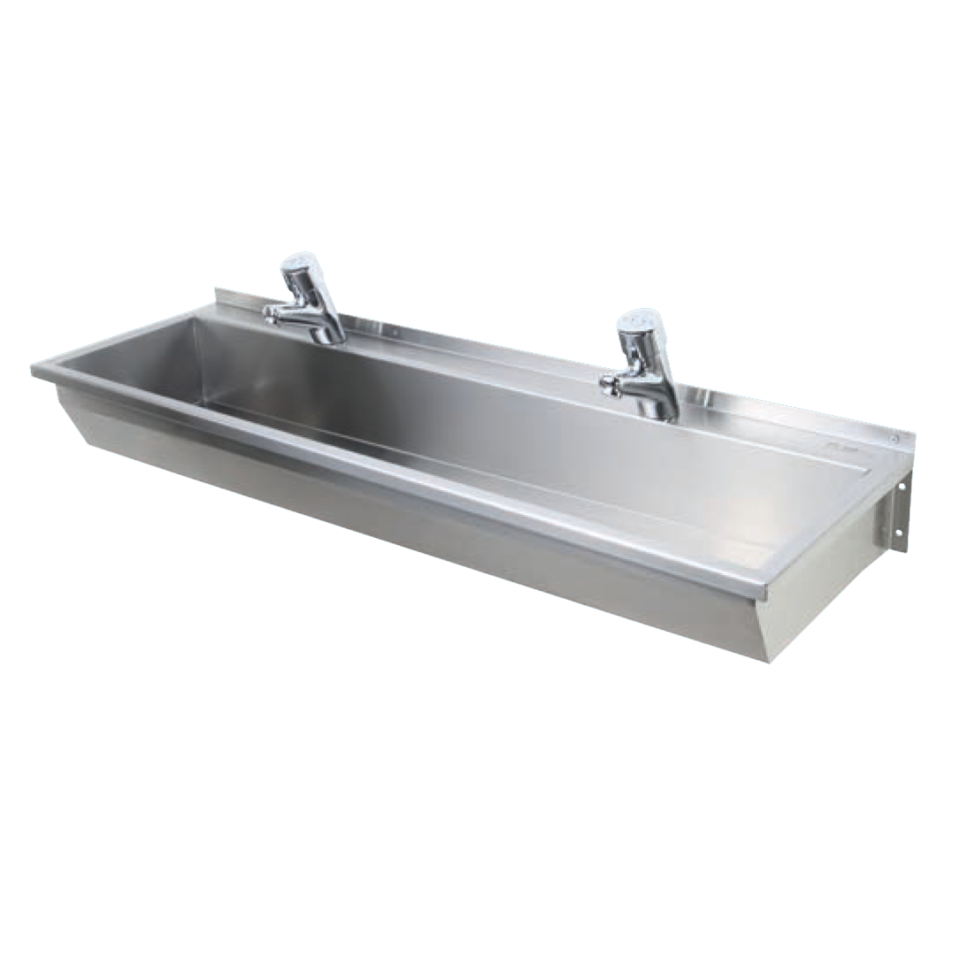 Madeira Wash trough - 4 person, 2440mm knee operated-0