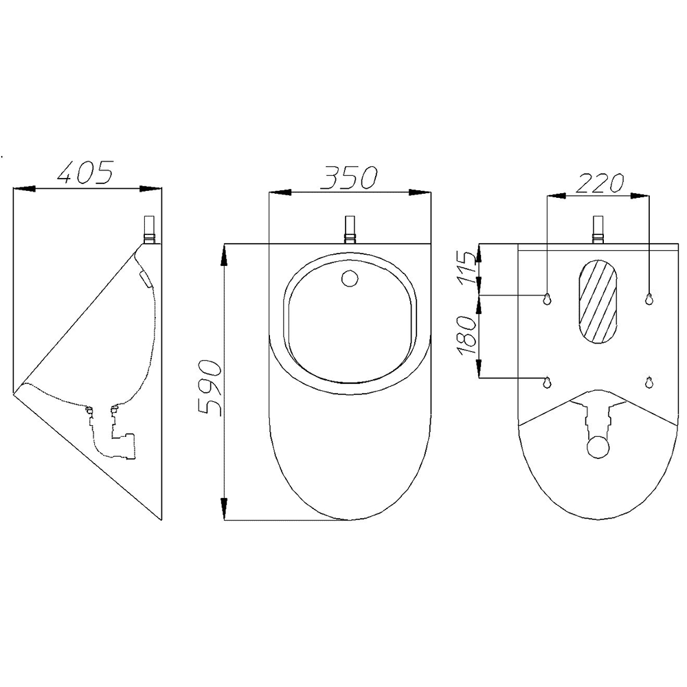 Krakow 2 Bowl Urinal, Top inlet-2088
