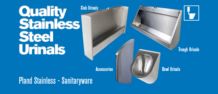 British Made Stainless Steel Urinals