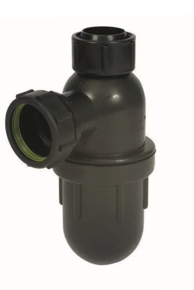black polypropylene telescopic bottle trap 1.5 inch BSP anti siphon sink waste pipe
