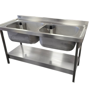 Normandy commercial stainless steel pot wash sinks with stand and undershelf for catering kitchens